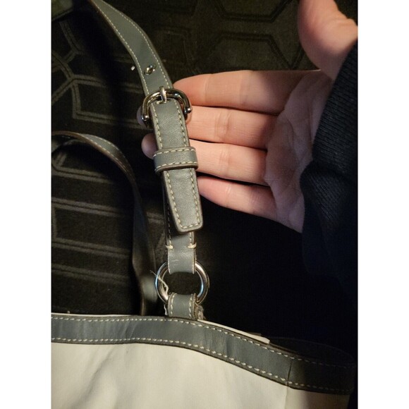 Coach Womens Handbag Satchel Shoulder Purse Grey Leather A1072-F13759  H2 - Picture 8 of 16